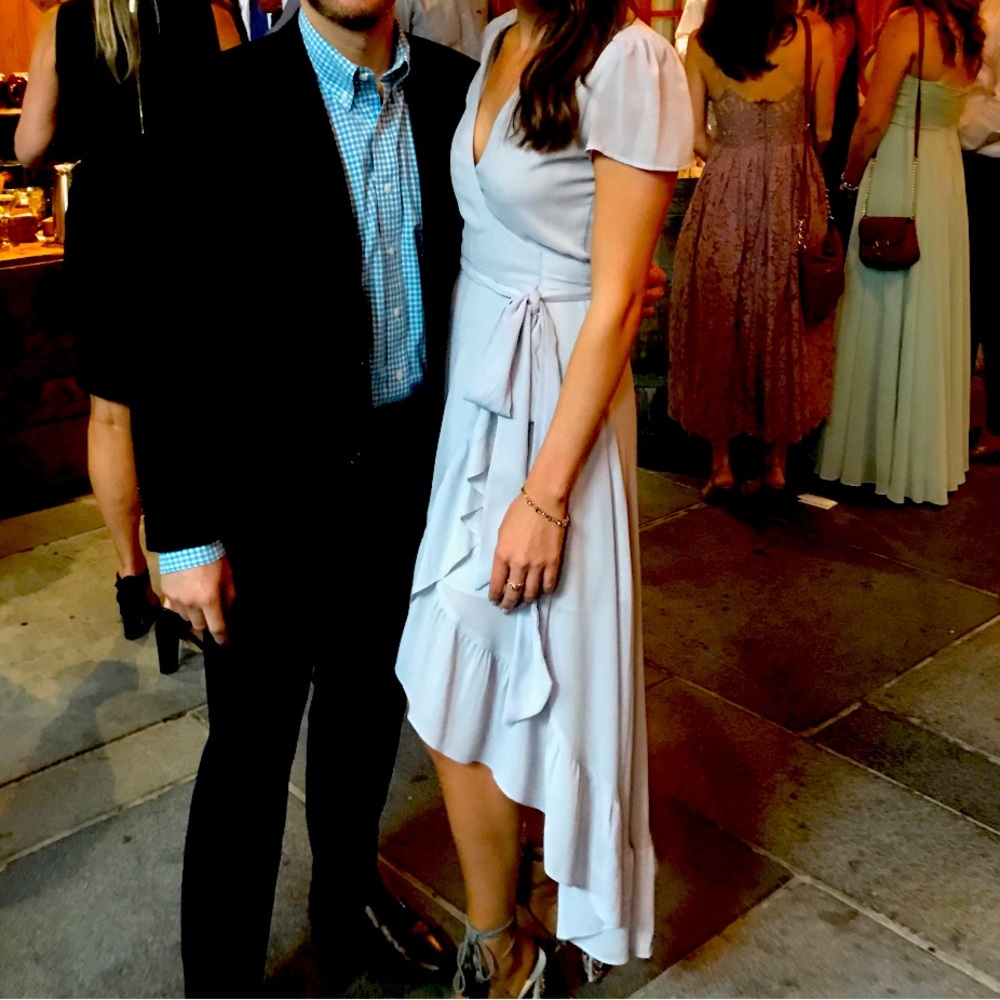 Wayf wrap midi cocktail dress - size S